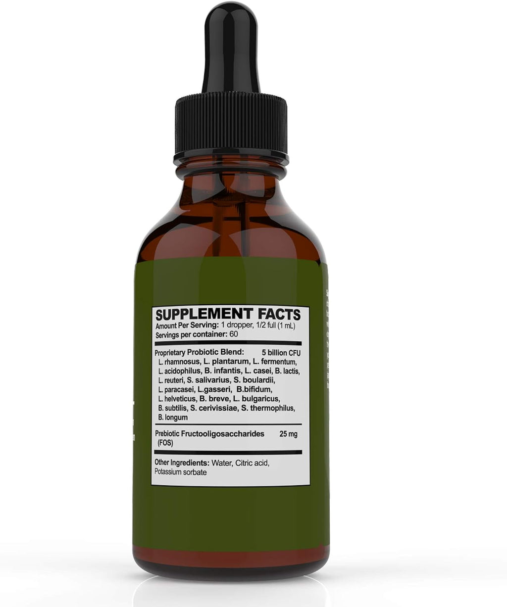 Probióticos para Perros y Gatos - 120 Servicios - Líquido Natural con Enzimas Digestivas