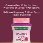 Nature's Bounty Multivitamínico para Mujeres – 80 Gominolas Sabor Frambuesa