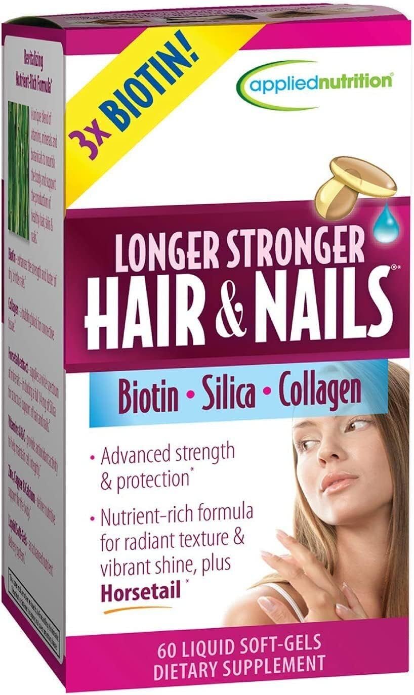 Lumintrail Suplemento Vitamínico para Cabello y Uñas Más Fuertes y Largos, 60 Cápsulas Blandas (Pack de 2) con Pastillero