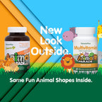 NaturesPlus Animal Parade Multivitamínico Masticable para Niños - Sabor Naranja - 180 Comprimidos