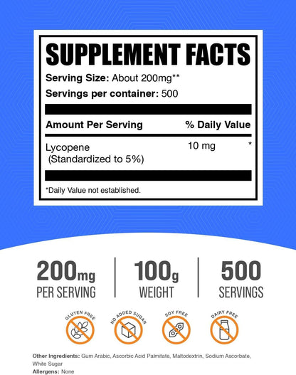 Licopeno en Polvo 10 mg - Suplemento Antioxidante, 100g – Image 2