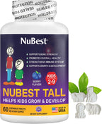 NuBest Tall Kids - Vitaminas masticables para niños de 2 a 9 años - Apoya la fortaleza ósea, salud general e inmunidad - 90 comprimidos sabor baya - Sin azúcar