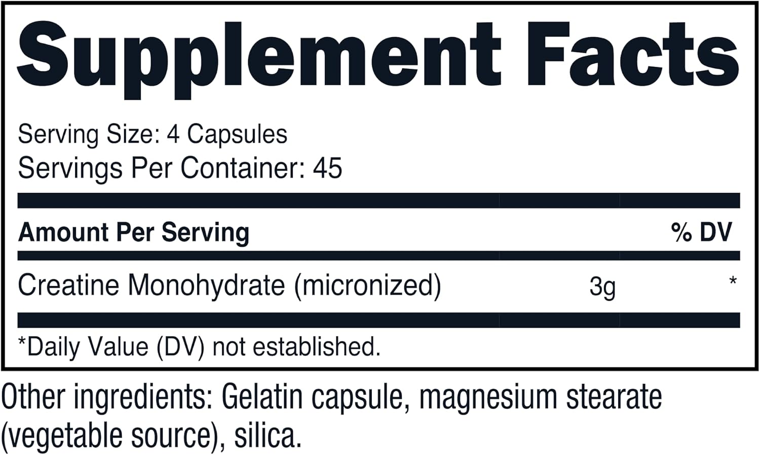 Nutricost Creatine Monohydrate 3000mg, 180 Cápsulas (750mg por Cápsula) - Sin Gluten, No GMO