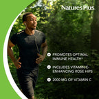 NaturesPlus Ultra-C 2000 mg - 90 Comprimidos (Pack de 2) - Vitamina C con Escaramujo - Apoyo Inmunitario y Antioxidante - Vegetariano, Sin Gluten - 180 Tomas