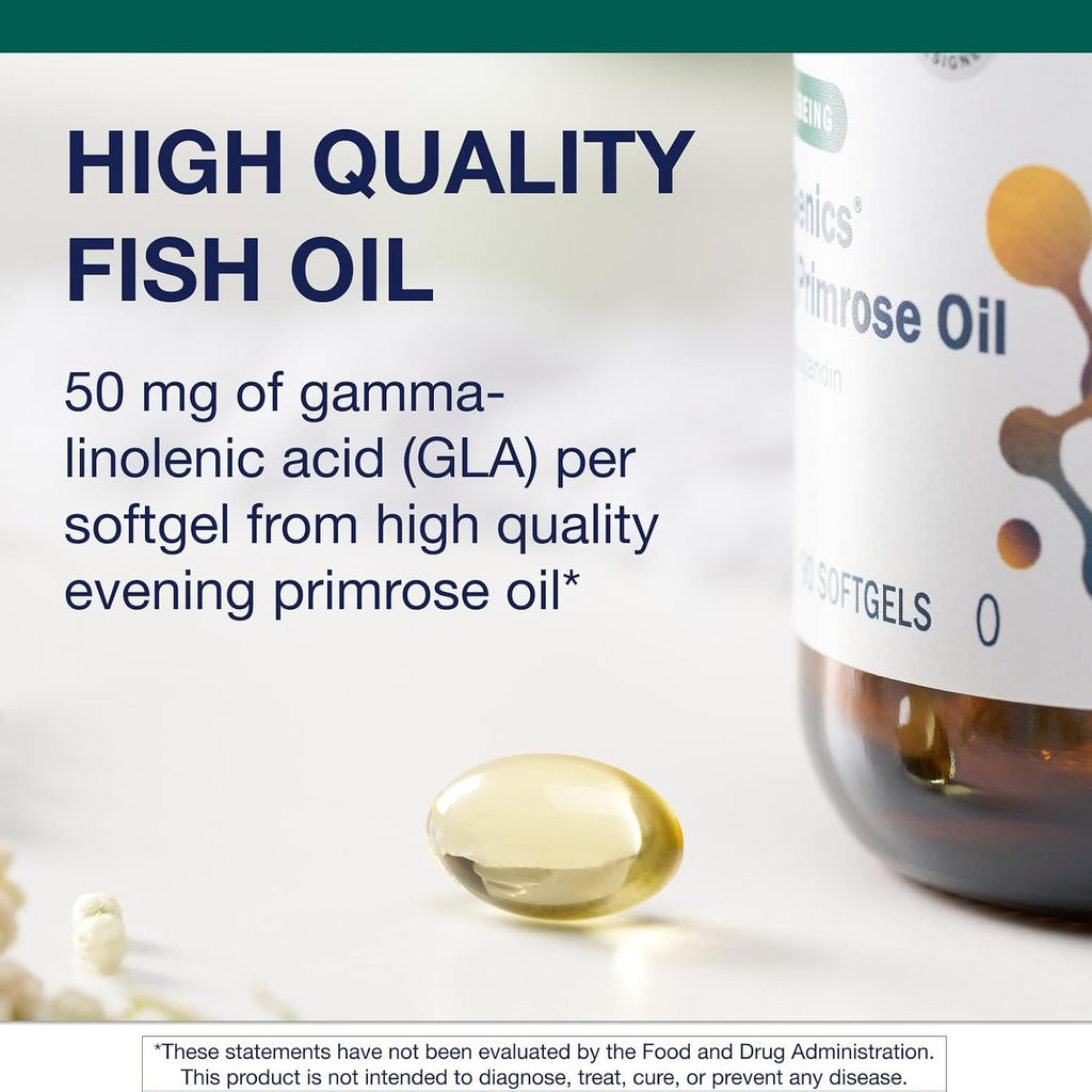 OmegaGenics Aceite de Onagra - 419 mg Omega-6 con 50 mg GLA - 90 Perlas Blandas