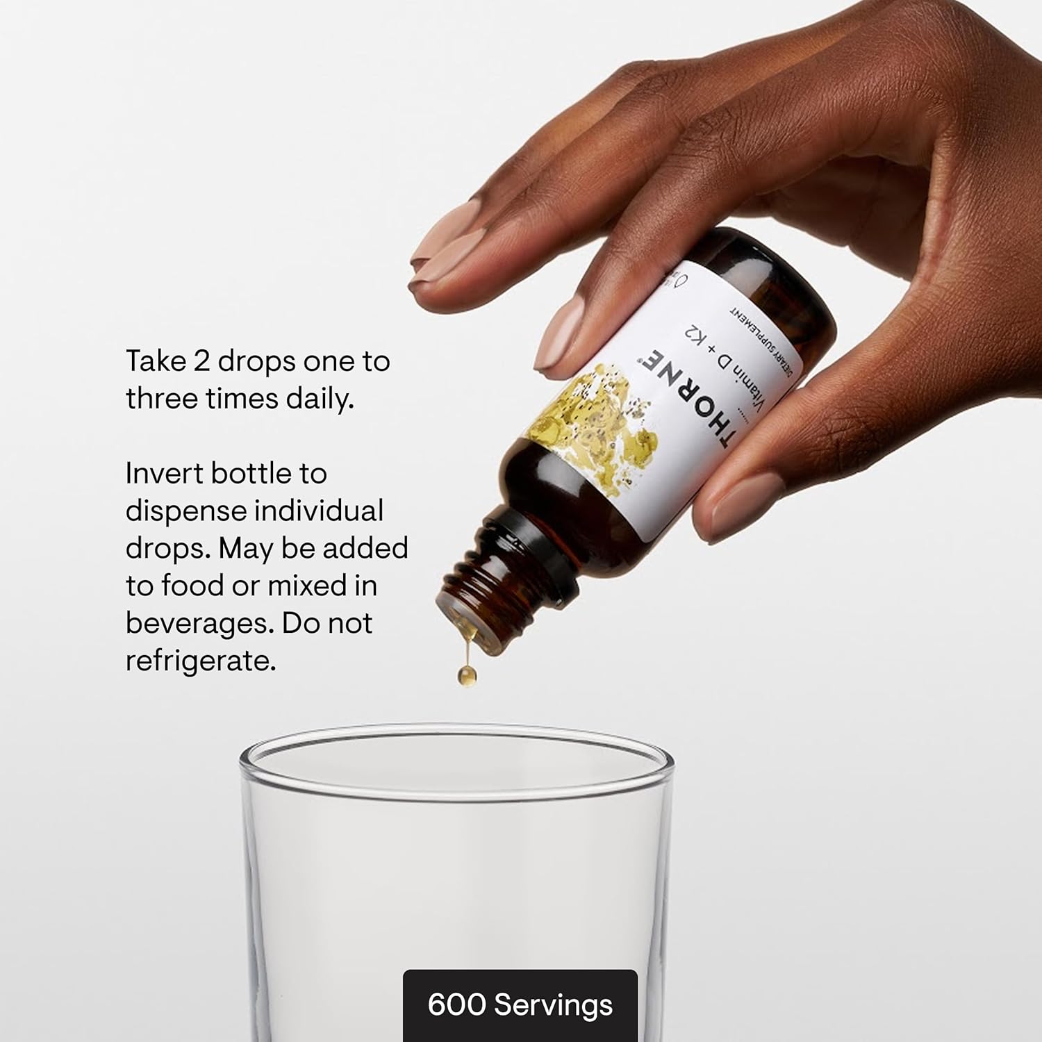 THORNE Vitamina D3 + K2 Líquido con Dosificador - 30 ml (600 gotas)