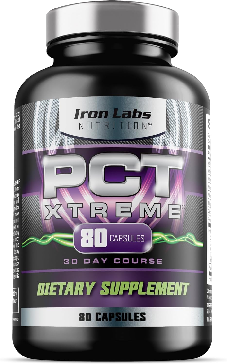 Iron Labs Nutrition PCT Xtreme - Soporte Post-Ciclo para Hombres - 30 Días (80 Cápsulas)