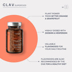 CLAV Bioflavonoides Cítricos - Suplemento Vegano de Flavonoides de Naranja Amarga y Pomelo - 60 Cápsulas - Hecho en Alemania