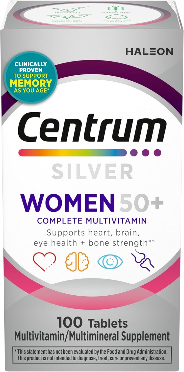 Centrum Silver Mujeres 50+ Multivitamínico, 100 Comprimidos