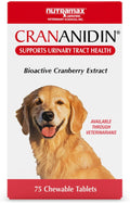 Nutramax Crananidin for Dogs - Cranberry Supplement for Urinary Health - Chewable Tablets, 75 Count