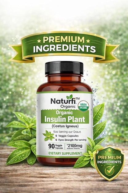 Naturfi Organic Cápsulas de Planta de Insulina (Costus Igneus), USDA Orgánico | Suplemento 100% Natural, 90 Cápsulas – Image 2