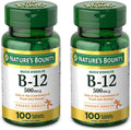 Nature's Bounty Vitamina B12 500 mcg, Comprimidos Sublinguales, 100 Unidades (Pack de 2)