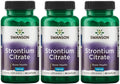 Citrato de Estroncio 340 mg 60 Cápsulas (Pack de 3) - Swanson Premium Brand