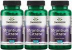 Swanson Citrato de Estroncio 340 mg 60 Cápsulas (Pack de 3)