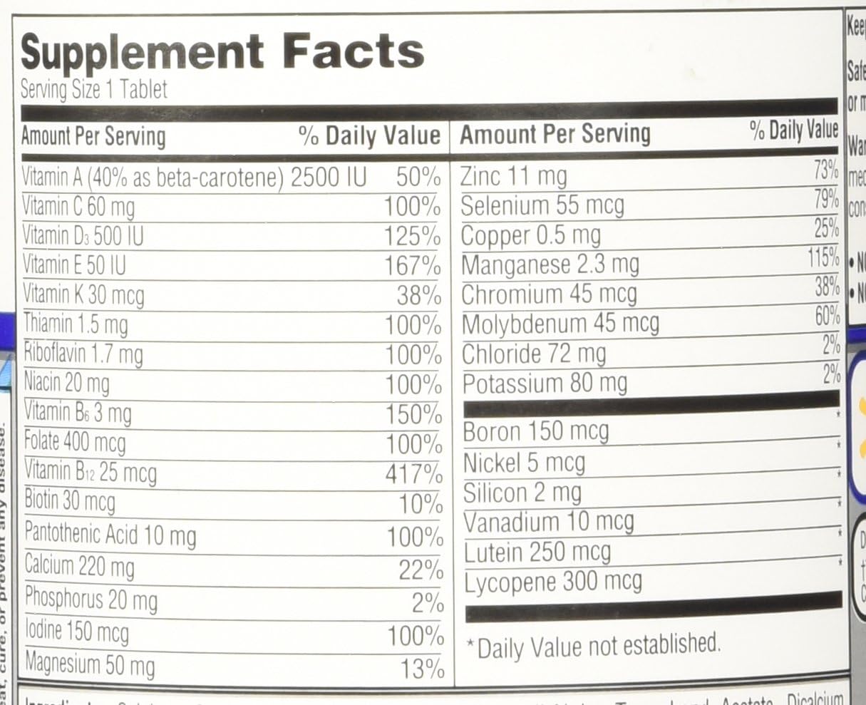 Equate Multivitamínico para Adultos 50+ - 220 Comprimidos