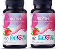 LIVS Biotin Gummies 10000mcg - Gominolas de Biotina para Cabello, Piel y Uñas