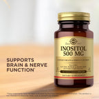 Solgar Inositol 500 mg - 100 Cápsulas Vegetales - Apoyo Celular y Salud Cerebral - Vegano, Sin Gluten, Sin Lácteos, Kosher
