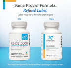 XYMOGEN K2-D3 5000 - Vitaminas D3 y K2, 120 Cápsulas