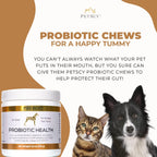 Probióticos en Masticables para Perros - PetScy - 30 Chews
