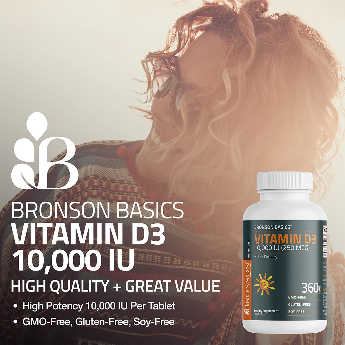Bronson Vitamina D3 10.000 UI (250 mcg) - 360 Comprimidos