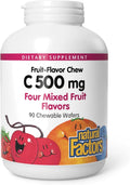 Natural Factors, Vitamina C 500 mg Masticable para Niños, Sabor Fruta, 90 Wafers