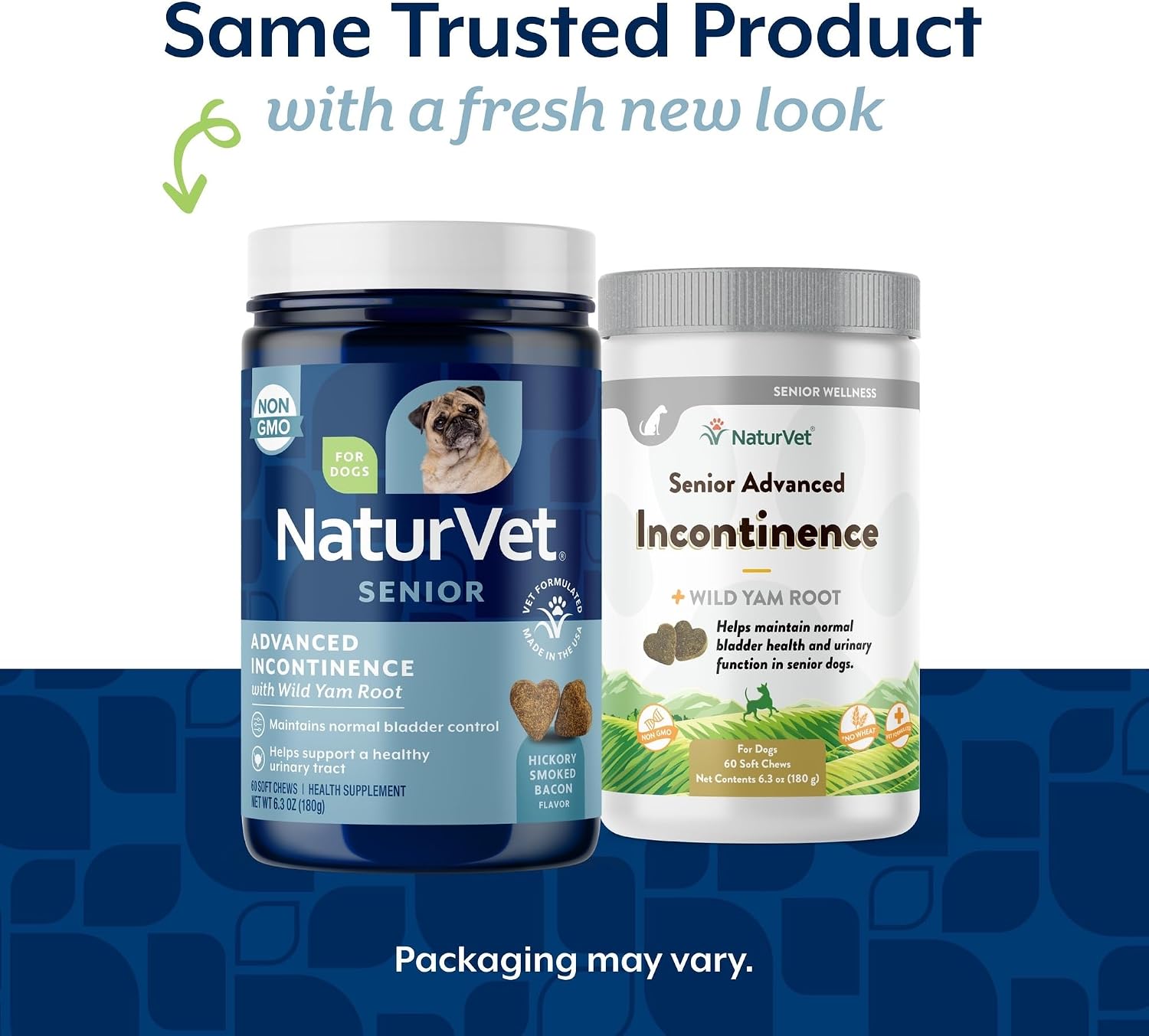 NaturVet Senior Advanced Incontinence - Suplemento para Perros - 60 Masticables Blandos