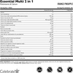 Celebrate Vitamins 2-en-1 Multivitamínico Bariátrico con Citrato de Calcio - Vitaminas A, D, E - Naranja Piña (120 Comprimidos)