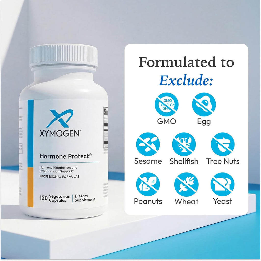 XYMOGEN Hormone Protect - DIM y Extracto de Brócoli - Apoyo Metabolismo Estrógenos - 120 Cápsulas