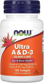 NOW Foods Ultra A & D 25000/1000 100 Cápsulas Blandas