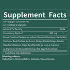 Cápsulas de Castaño de Indias y Diosmina para la Circulación - Suplemento Herbal 10 en 1 - 90 Cápsulas
