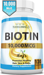 Biotina 10.000 mcg Alta Potencia - 120 Cápsulas de NaturalisimoLife