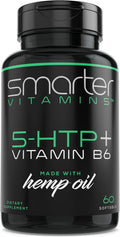 SmarterVitamins 200mg 5-HTP + Vitamina B6, Liberación Prolongada, 60 Cápsulas Blandas, 30 Dosis