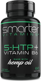 SmarterVitamins 200mg 5-HTP + Vitamina B6, Liberación Prolongada, 60 Cápsulas Blandas, 30 Dosis