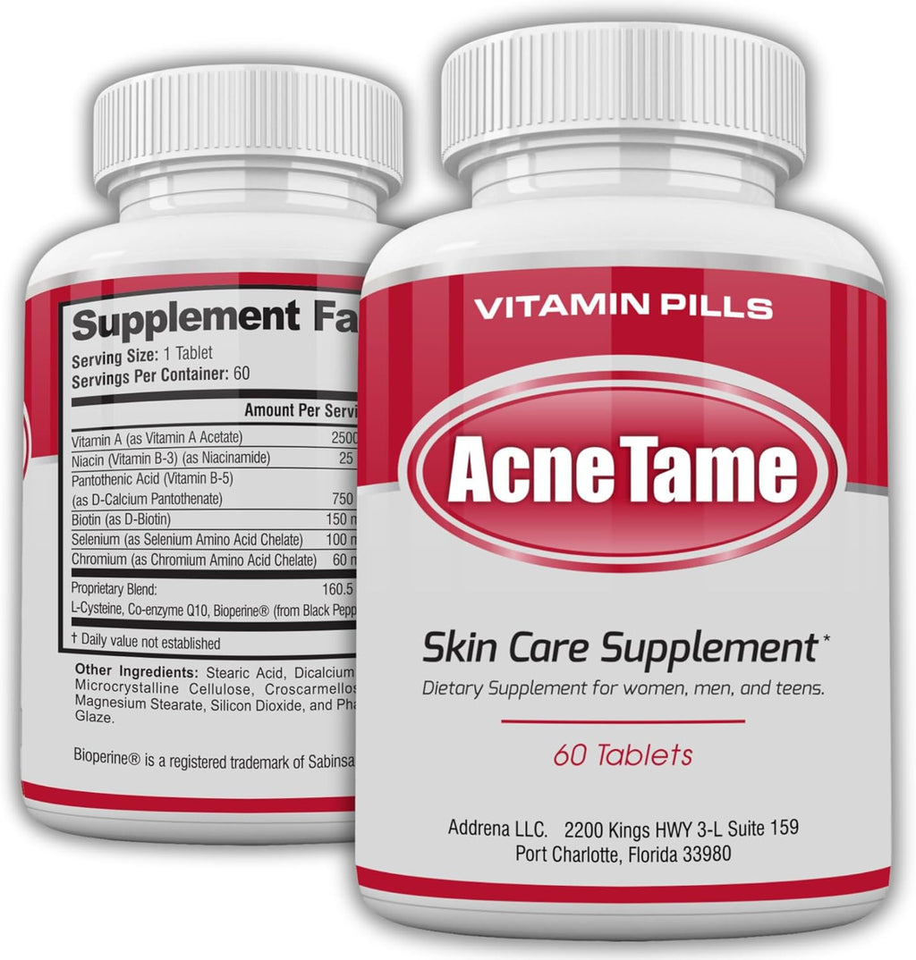 Acnetame Comprimidos Antiacné - Suplemento para Piel Limpia, 60 Comprimidos