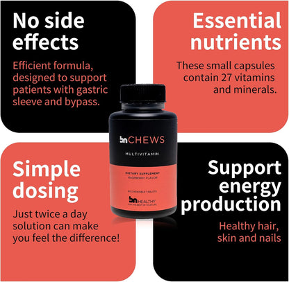 BNHealthy Chews Multivitamínico Bariátrico – Vitamina D3: Favorece la absorción normal del calcio y el fósforo, y – Image 3