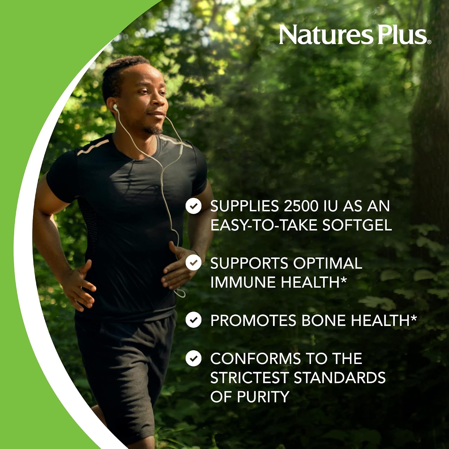 NaturesPlus Vitamina D3 2500 IU – 90 Cápsulas Blandas