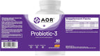 AOR Probiotic 3 – 90 Cápsulas para el Equilibrio Digestivo