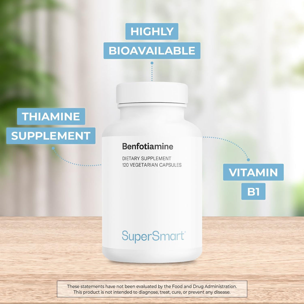 Supersmart Benfotiamina 320mg al Día - 120 Cápsulas Vegetarianas