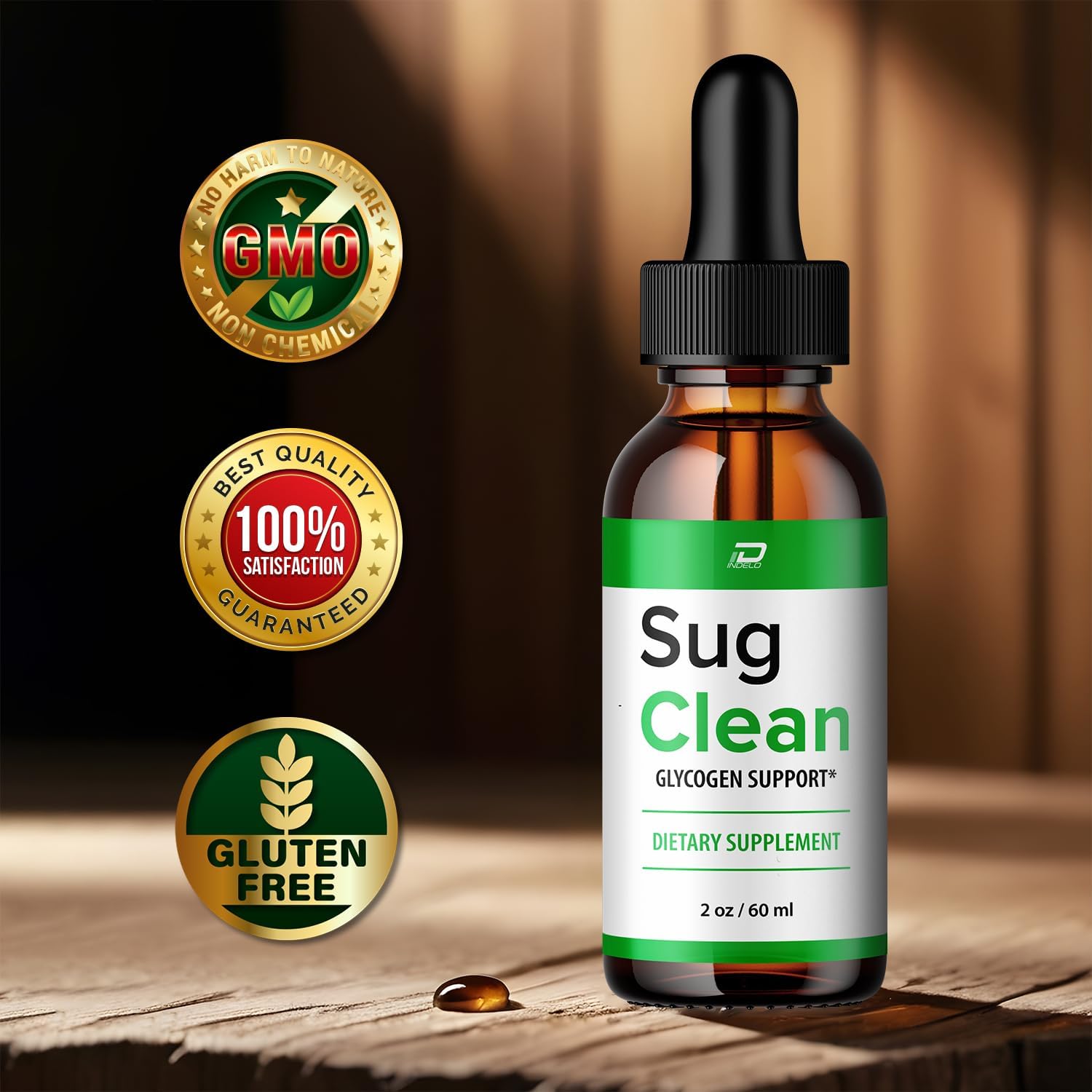 Sug Clean Drops Fórmula Saludable – SugClean Niveles Naturales - Gotas Líquidas de Glucógeno de Fuerza Extra (Pack de 3 – Suministro 3 Meses)