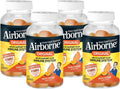 Airborne Gominolas de Apoyo Inmunológico, Sabor Naranja, 63 uds - 750 mg de Vitamina C + Vitaminas A, D y E + Zinc, Selenio y Manganeso | Mezcla de Hierbas (Paquete de 4)