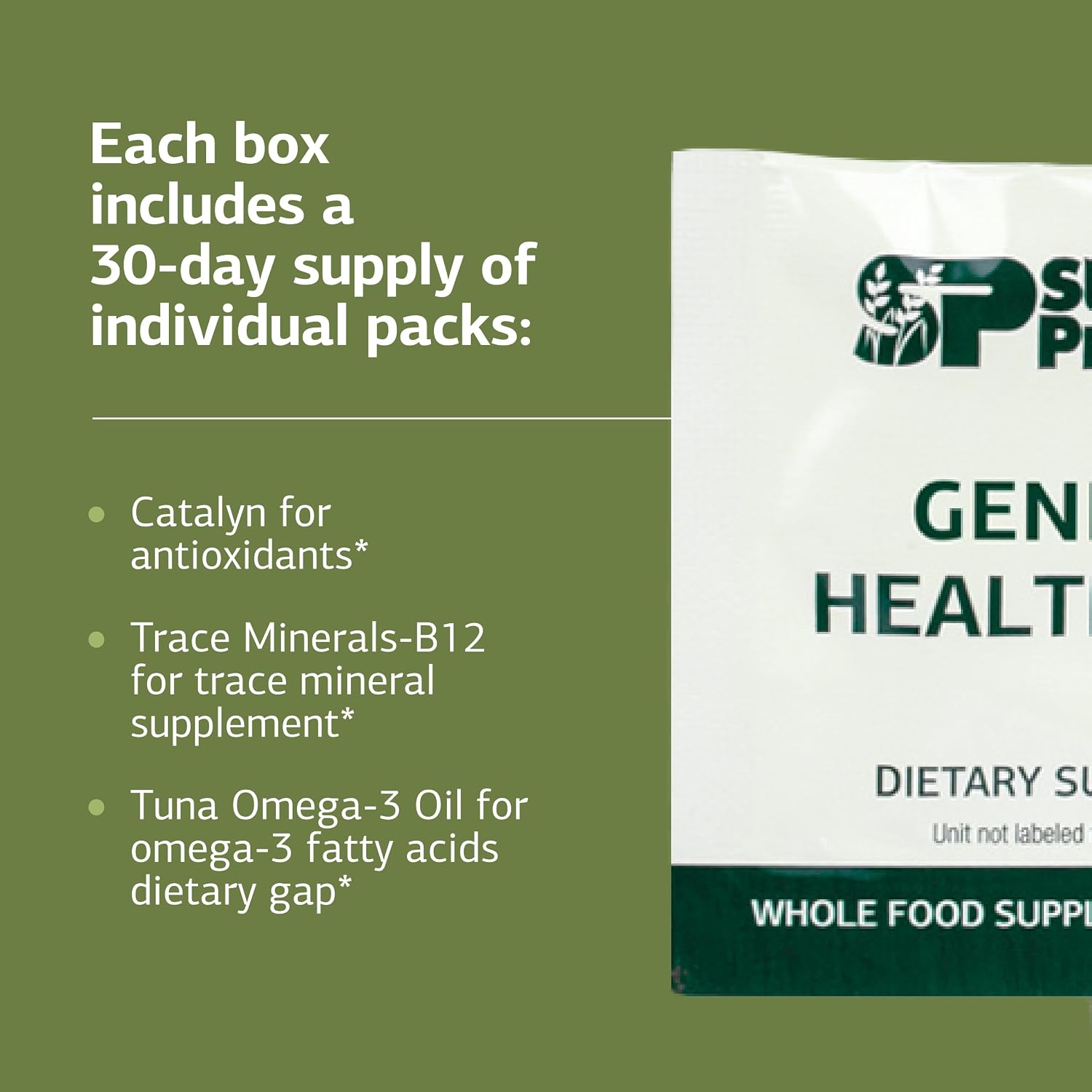 Standard Process General Health Pack - Suplemento multivitamínico y mineral diario - 60 paquetes