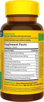 Nature Made Super B Complex con Vitamina C y Ácido Fólico, 60 comprimidos