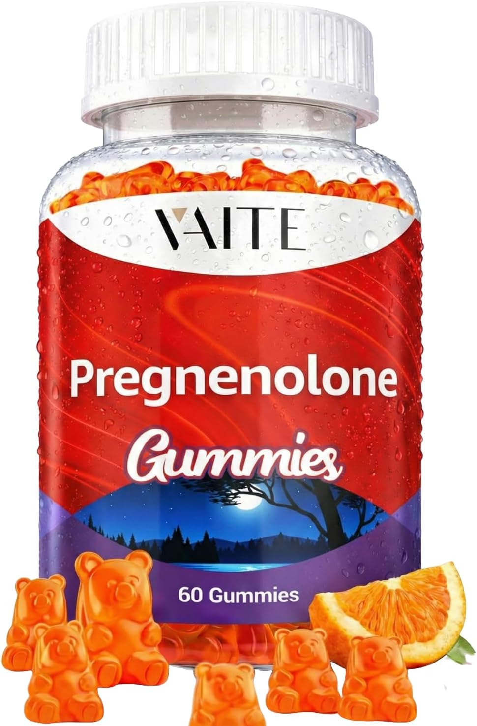 Pregnenolona 100 mg + Glicina - Suplemento para la Memoria y Equilibrio Hormonal - 60 Gomitas Veganas