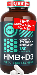WILD FUEL HMB 3000mg con Vitamina D3 - 180 Cápsulas