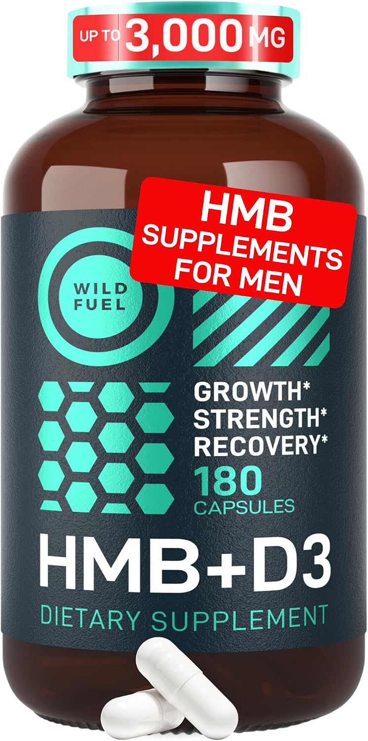 WILD FUEL HMB 3000mg con Vitamina D3 - 180 Cápsulas