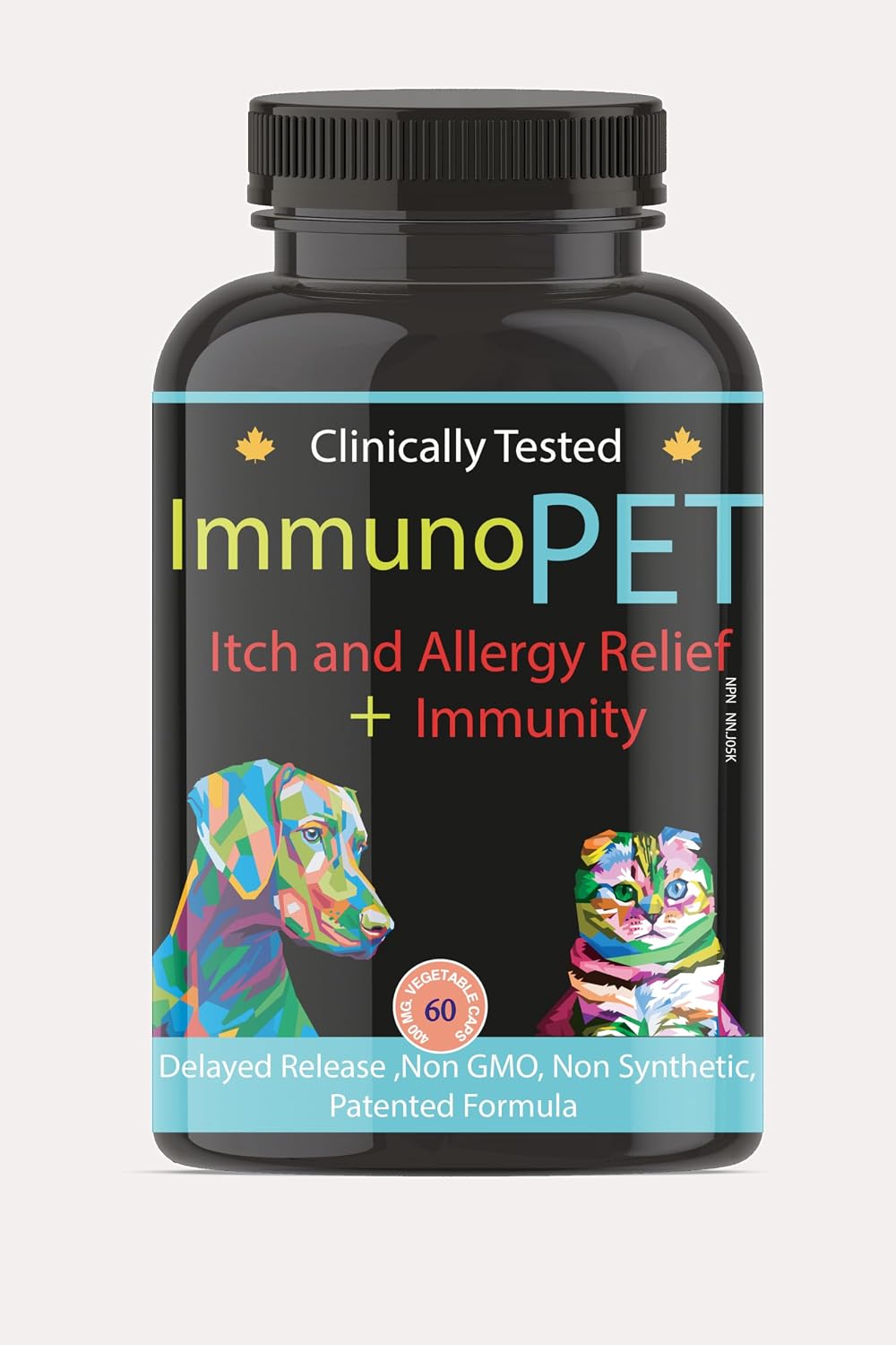 ImmunoPet - Alivio del Picor para Perros y Gatos - 60 Cápsulas