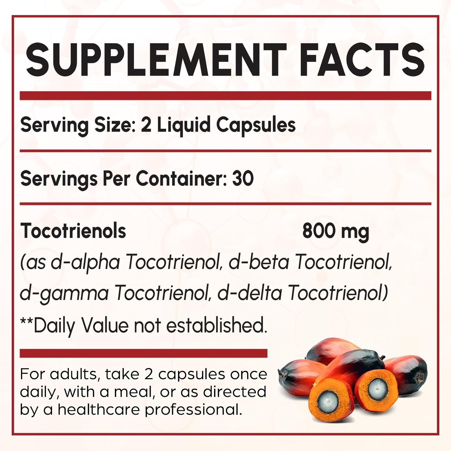 Kroppssund Tocotrienol Supplement 800mg - Vitamina E con Tocotrienoles - 60 Cápsulas Líquidas