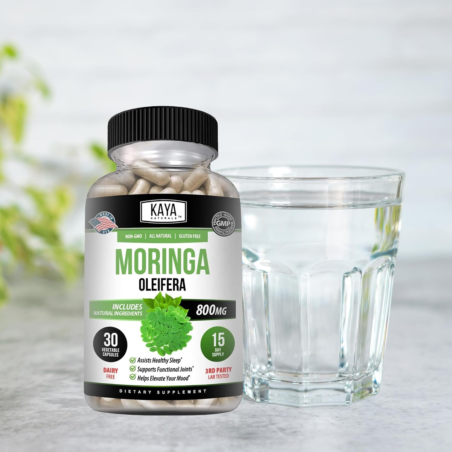 Extracto de Hoja de Moringa Kaya Naturals - 30 Cápsulas