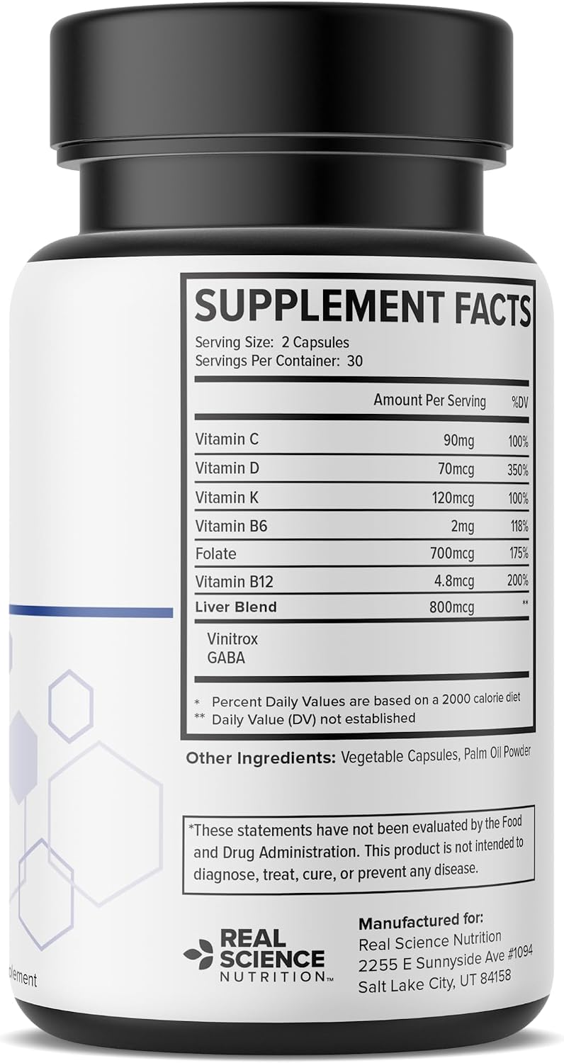 Real Science Nutrition Liver Miracle – Complemento Alimenticio para el Hígado con Óxido Nítrico