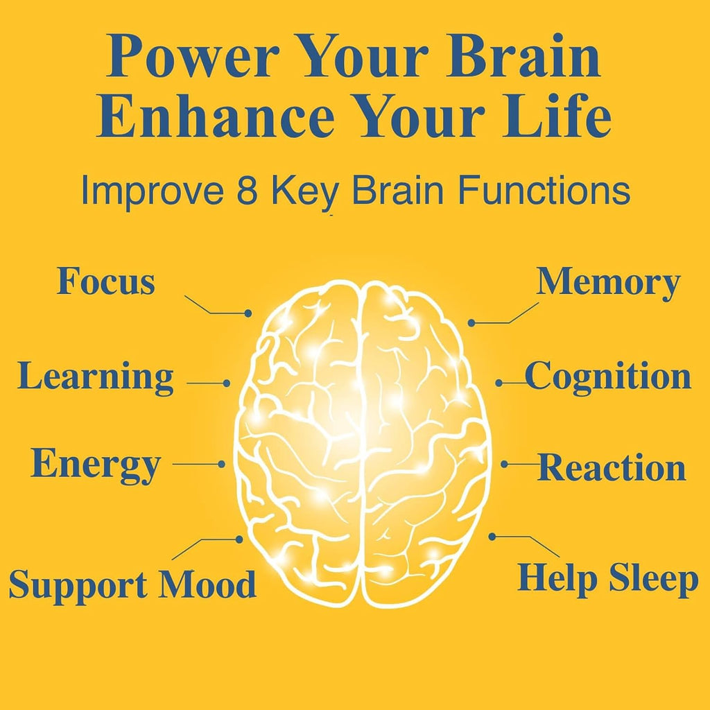 OPTINOURISH Suplemento Cerebral para Memoria y Enfoque – Nootrópico para Adultos, 120 Cápsulas